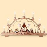 lampe muller fer forgé  Müller Arc de lumière Histoire de Noël, Longueur 64 cm, Naturel, éclairé par électrique (230V, 50Hz Pas pour Les USA et Le Japon), Erzgebirge Originale de Muller Seiffen