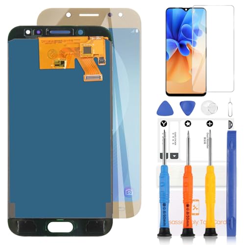  LADYSON TFT LCD per Samsung J530F Sostituzione dello Schermo per Galaxy J5 2017 LCD J5 PRO Schermo J530 J530L J530Y J530YM SM-J530F Display Touch Screen Digitizer Assembly Parti di Riparazione(Oro)