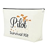 Flight School Gifts Pilot Gift Makeup Bag Flight Attendant Gifts for Women New Pilot Graduation Gift