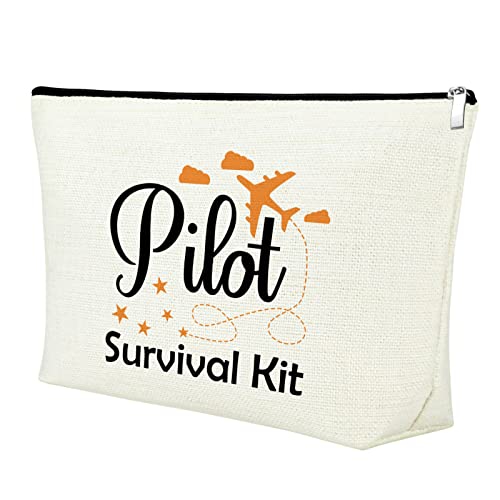 Flight School Gifts Pilot Gift Makeup Bag Flight Attendant Gifts For Women New Pilot Graduation Gift Cosmetic Bag Future Pilot Gift New Pilot Gifts Birthday Christmas Appreciation Gift Travel Pouch #TOP1