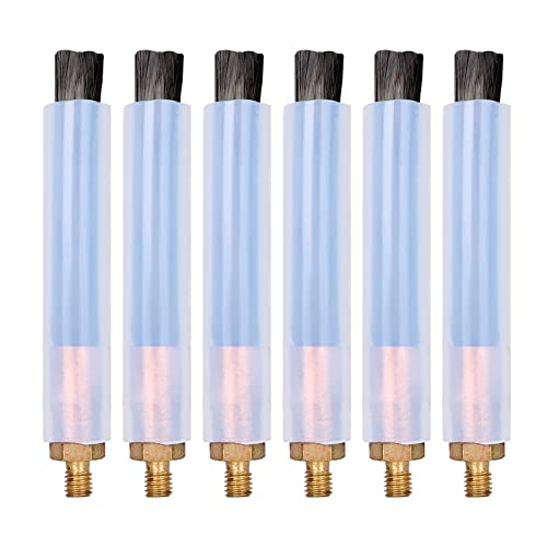 DOUYUDAO 6PCS Weld Bead Cleaning Brush, Copper Head Weld Brush for Welding Bead Seam Polishing Machine M6 type (6PCS-M6)