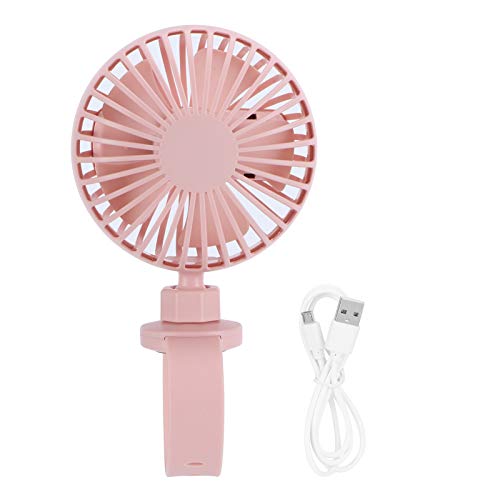 Alkzhehan Mini Ventilador portátil, Ventilador de muñeca con Correa para la muñeca, diseño único y Seguro para niños Hijo para la Escuela de Verano (batería incorporada)(Rosa) Cover