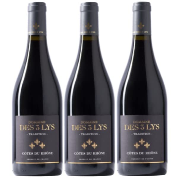 Côtes du Rhône 14% - Domaine des 3 lys 2024 - AOC - 3 x 75cl.