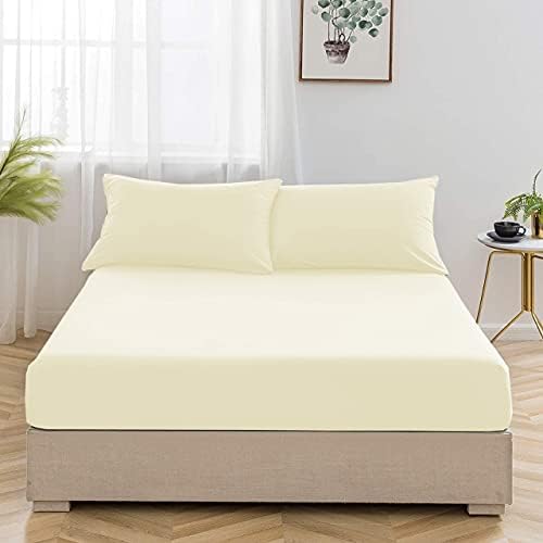 Hill Tag 25cm Extra Deep Fitted Bed Sheet, Wrinkle, Fade, and Stain Resistant Polycotton Fitted Sheet, Luxurious and Cosy Soft Non-Iron Bedding Fitted Bottom Sheets (Pink, Single)
