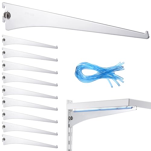 Gisafai 10 Pack Adjustable Shelf Brackets (12 Inch)