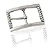 Produktbild FREDERIC HERMANO Gürtelschnalle Buckle 40mm Metall Silber Geschwärzt - Buckle Braided - Dornschliesse Für Gürtel Mit 4cm Breite - Silberfarben Geschwärzt