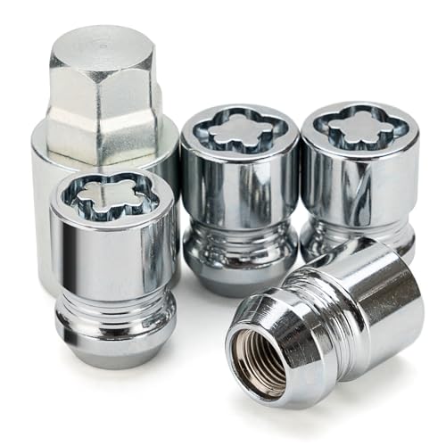 Image of 24154 Chrome Cone Seat Wheel Locks M12 x 1.25-4 Locks with 1 Key