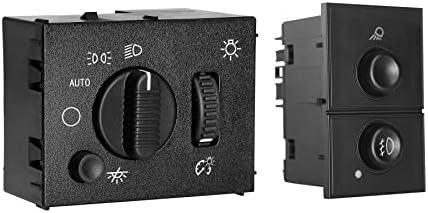Headlight Switch & Fog Light Switch | Replacement for 2003-2007 Chevy Silverado Suburban Tahoe Avalanche GMC Sierra Yukon Cadillac Escalade & More | Replaces# 19381535, 15143597