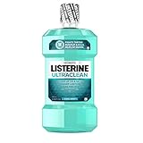 Listerine Ultraclean Oral Care Antiseptic Mouthwash to Help Fight Bad Breath Germs, Gingivitis,...