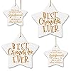 2 pcs christmas ornaments best grandpa ever best grandma ever ceramic xmas tree ornament side by side or miles apart grandparents are always close at heart double side print gifts for grandparents  urban country home decor