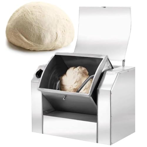 LYJIANGXIN Amasadora con Temporizador, 1100W/1500W, Mezcladora Amasadora de Acero Inoxidable, Capacidad 30kg/H, Máquina para Amasar Harina para Panadería Restaurante