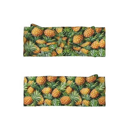 Bright Pineapple Cute Print Baby Girl Bows And Headbands 6-12 Months For Baby Girls Newborn Infant Toddlers2