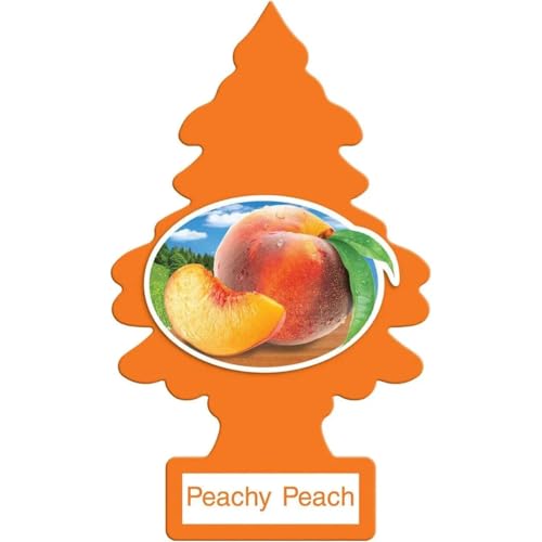 LITTLE TREES Car Air Freshener | Hanging Paper Tree for Home or Car | Peachy Peach | 3 Pack