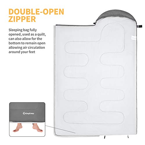 KingCamp Schlafsack Deckenschlafsäcke Leichtgewicht Warm Outdoor Kinder & Erwachsenen 3-4 Jahreszeiten für Camping… - Image 4