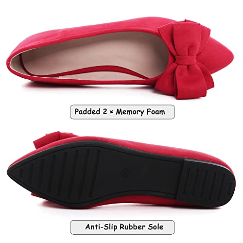 Image of Dear Time Women's Ballet Flats Dress Ballet Shoes Slip on for Office Work Comfortable Shoes