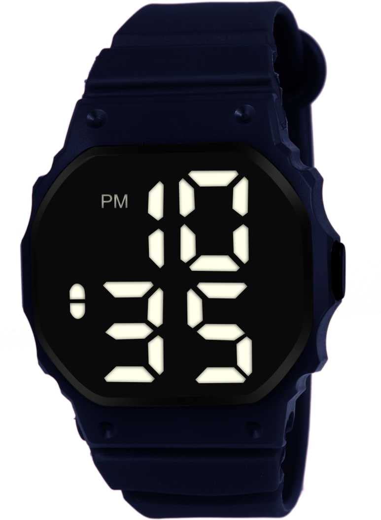 Digital New Unique Trending Fashion Look Kids and Girls Blue Watch