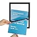 MFoffice Window Sign Holder - Plastic Picture Frames 8.5x11'' - Double Sided and Adhesive for Wall/Door/Refrigerator/Cupboard Display Frame,Black,Pack of 2