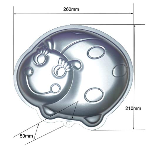 Image of Ulalaza 3D Ladybug Baking Pan Aluminum Cake Mold DIY Birthday Cake Mould Kitchen Supplies