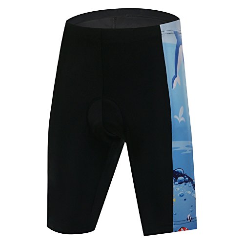 Amur Leopard Pantalones Cortos Ciclismo para Niños y Niñas Elástico Para Verano Transpirable Secado Rápido con Dibujo Guapo Talla M
