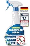 Gerobug Silberfisch-Spray mit Sofortwirkung 500 ml - Hocheffektiv gegen Silberfische & Papierfische, Alternative zu Silberfisch-Köderdose, Silberfisch-Gel & Silberfischfalle - mit frischem Zitrusduft