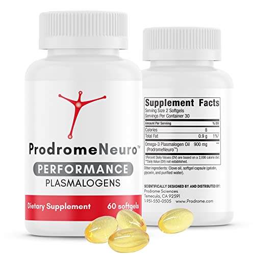 Prodrome Plasmalogen Brain Supplement For Memory, Focus, Cognitive Function Support, All-Natural - Adult Men, Women, & Seniors (60 Softgels) Neuro #TOP26