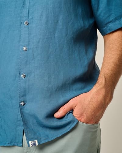 johnnie-O Short Sleeve Hangin' Out Linen Button Down Shirt - Gianni4