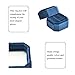 Eveynsh Double Ring Box Ocean Blue, Velvet Jewelry Ring Bearer Box, Premium Gorgeous Fashion Ring Box 2 Slots for Engagement, Wedding, Proposal, Ceremony, Anniversary, Gift