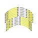 Jantes Moto Autocollants 12 Pcs Fit Moto Roue Autocollant Rayure Jante Réfléchissante pour KYMCO XCITING (Color : Yellow)