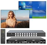 ⑤ Rotazione di 90-180-270°: il controller da parete TV supporta una rotazione dell'immagine di ogni unità di visualizzazione di 90-180-270° e supporta l'inversione dello schermo LCD superiore, la funzione di copertura laterale, la modalità di splicing supporta la giunzione orizzontale e verticale per 4x1, 1x4, 3x1, 1x3, come B. ritratti e modelli, in modalità di giunzione