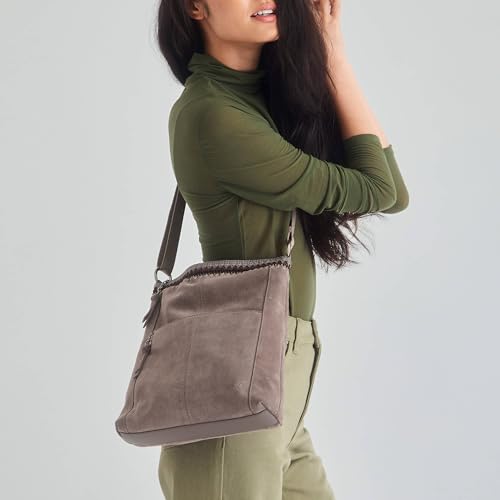 Image of The Sak Lucia Leather Crossbody Purse - Premium Leather Women's Handbag for Everyday & Travel - Cross Body Bag With Zipper