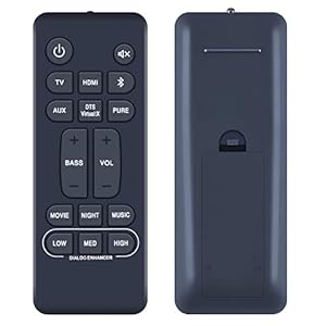 RC-1236 Replacement Remote Control Suitable for Denon Home Theater Sound Bar System DHT-S216 DHTS216 DHT-S316 DHTS316 DHT-S216H DHTS216H RC1236