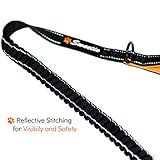 Sweetie Bungee Dog Lead Shock Absorber - Strong Leash 4FT to 5.6FT Long with Soft Padded Handle & Traffic Handle - Reflective Anti Pull Leads for Walking Medium and Large Dogs. Black - Image 4