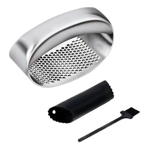 Garlic Press Rocker Stainless Steel - 2026 Upgrade All-in-One Manual ...