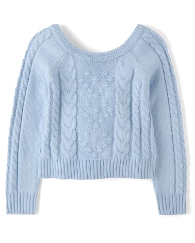 Image of Gymboree Girls' and Toddler Long Sleeve Ballerina Bow Back Detail Sweater