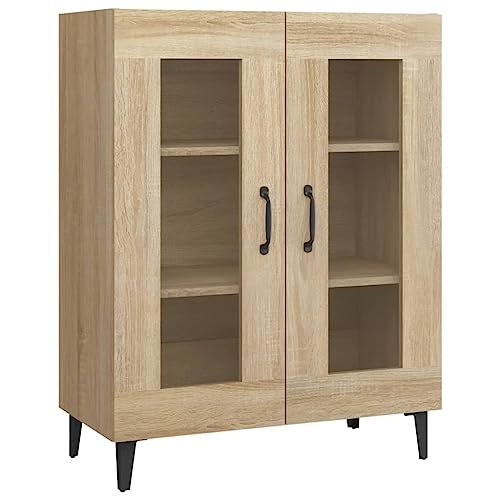 vidaXL Aparador Armario Auxiliar Alacena Mesa Consola Entrada Pasillo Vestíbulo Recibidor Mueble de Madera Contrachapada Roble Sonoma 69,5x34x90 cm