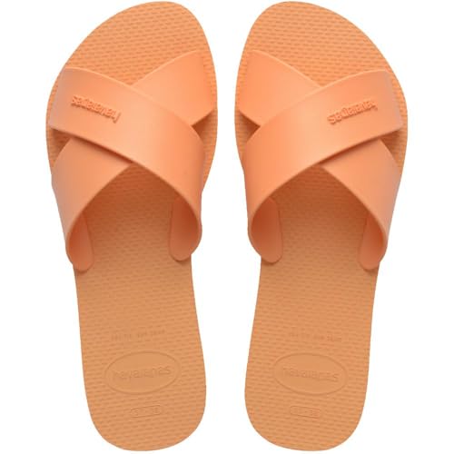 Chinelo Rasteira Havaianas cor:Pêssego;tamanho:37/38