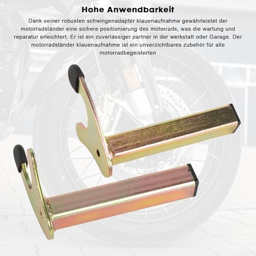Motorradständer Klauenaufnahme, Schwingenadapter Klauenaufnahme, Montageständer Adapter, Schwinge Heben Stativhaken für Motorradheber