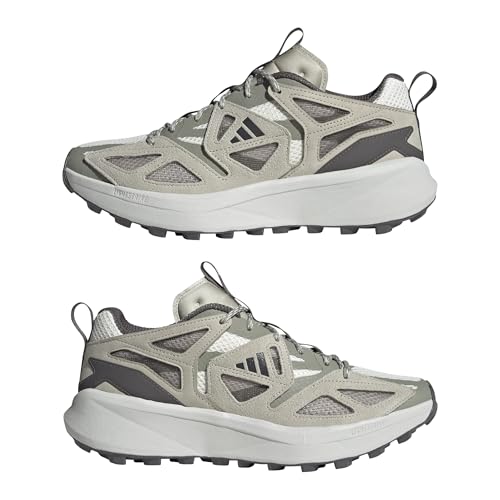 Adidas Mens Kantai Trail Sportswear, Cloud White/Charcoal/Putty Grey, 8 - image 7