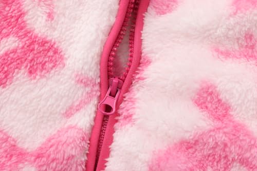 Image of Girl's Jacket Kids Full Zip Ultra Soft Sherpa Fleece Hoodie Sweatshirt