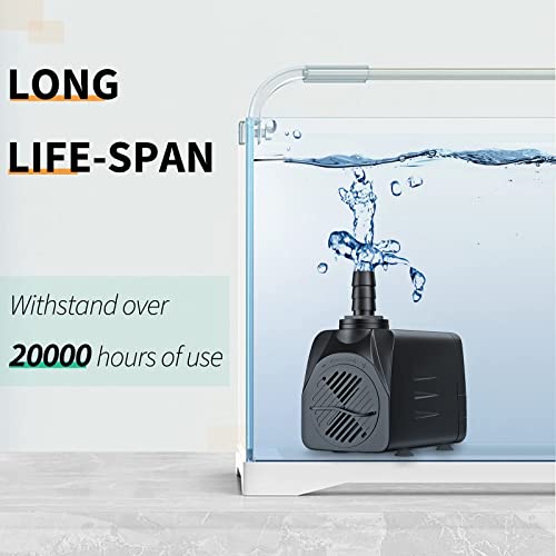 image for Uniclife UL400 Submersible Water Pump, 400 GPH Aquarium/Hydroponic/Fis