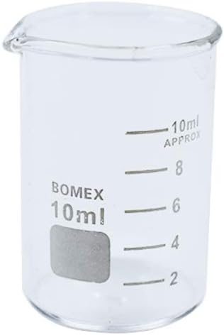 PULABO Nice DesignProfessional Lab Beaker Clear Measuring Cup Glass Beaker High Temperature Resistance Cup for Lab Use 10ML 2PCS and Creative : Industrial & Scientific