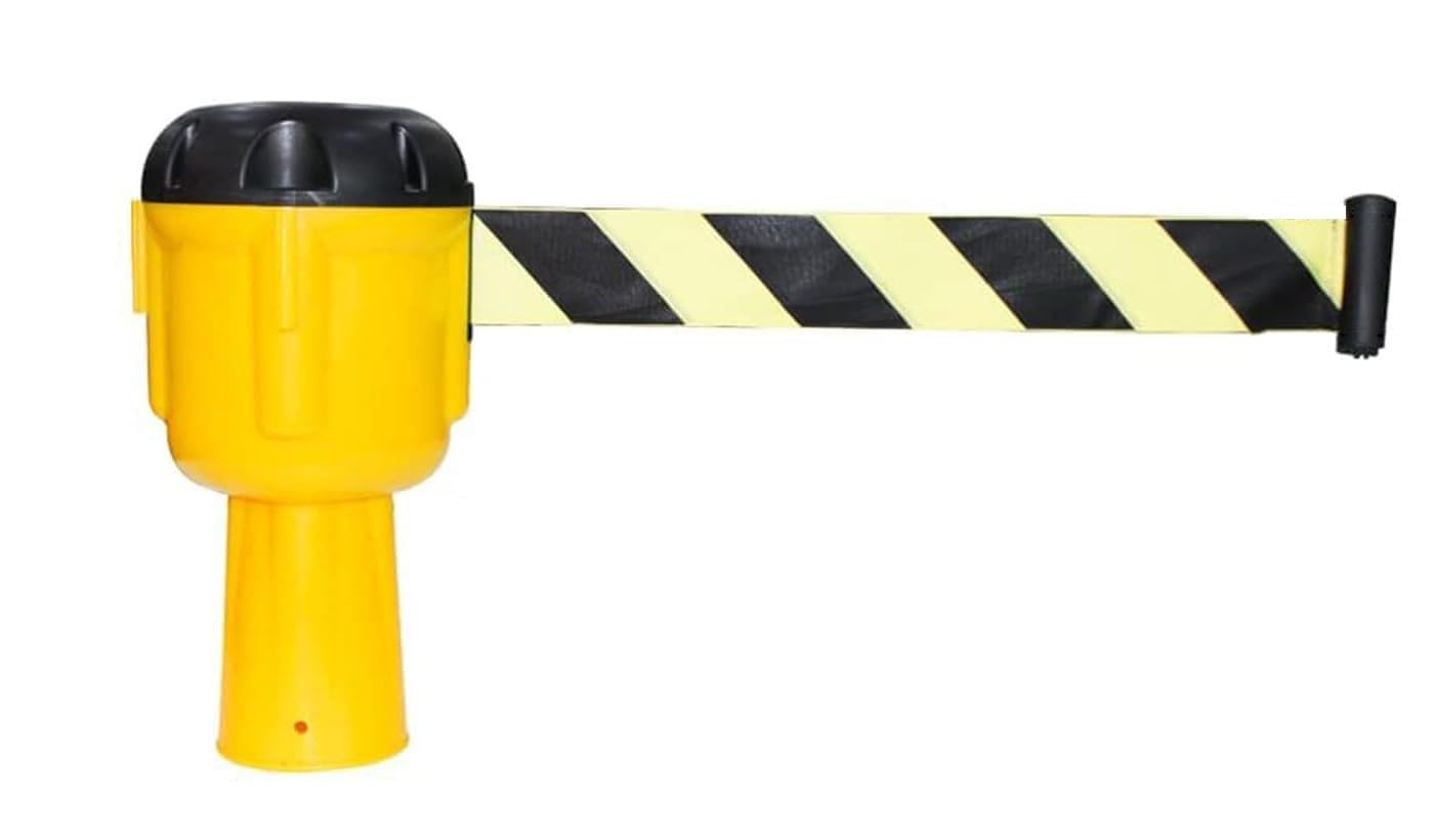 Zwijana taśma nawierzchniowa do stożków drogowych — Taśma ostrzegawcza o wysokiej widoczności do użytku wewnątrz i na zewnątrz —(Yellow,10m)