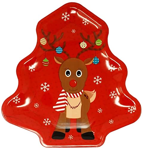 Holiday Tray, Christmas Tree Shaped Platter In Santa, Reindeer And Christmas Tree Designs #TOP7