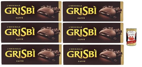 Grisbì Caffè – Galletas rellenas con crema de café, pastelería italiana, 6 x 135 g – Crujiente exterior – relleno cremoso – por Matilde Vicenzi + Polpa italiana gourmet 400 g