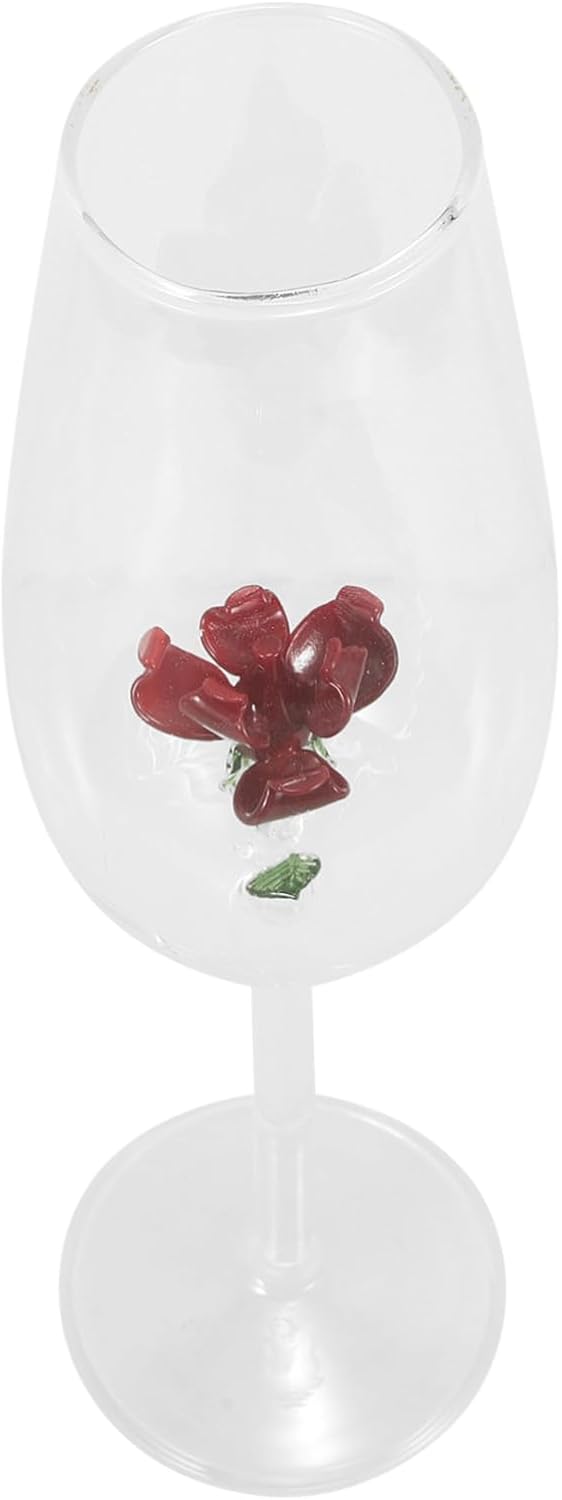 Unomor Elegant Rose Crystal Wine Glasses Stem Goblets for Parties Engagement Gatherings Formal Dinners for Halloween Thanksgiving Christmas