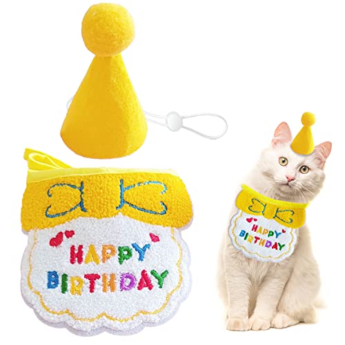 Pañuelo De Cumpleaños Para Perro, Sombrero De Cumpleaños Para Gato, Sombrero De Cumpleaños Para Perro, Sombrero De Fiesta Para Perro, Babero De Feliz Cumpleaños Para Mascota Amarillo Pañuelo De Cumpleaños Para Perro, Sombrero De Cumpleaños Para Gato, Sombrero De Cumpleaños Para Perro, Sombrero De Fiesta Para Perro, Babero De Feliz Cumpleaños Para Mascota Amarillo