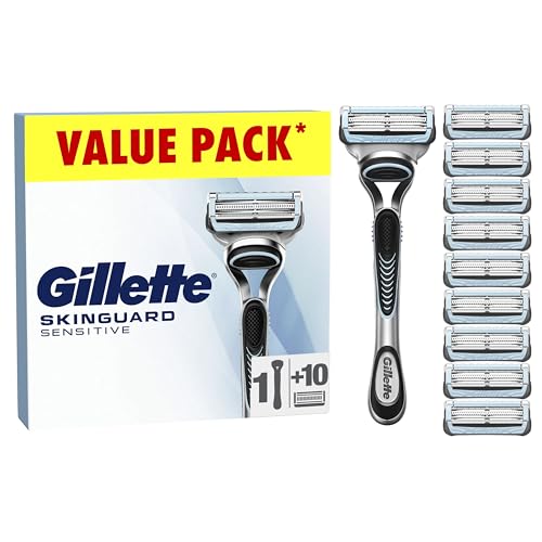 Gillette SkinGuard Sensitive Men's Razor with 10 Blades