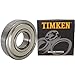 TIMKEN 6305-ZZ, 2 Pcs,Double Metal Seal Bearings 25x62x17mm, Pre-Lubricated and Stable Performance and Cost Effective, Deep Groove Ball Bearings.