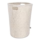 Parker Baby Co. Nursery Laundry Hamper - Large Felt Storage Basket and Baby Hamper for Nursery (White)