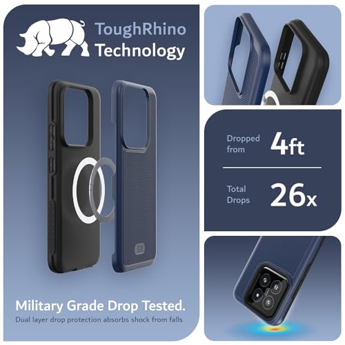 Image of TUDIA MergeGrip Designed for Xiaomi 14 5G Back Cover (2024), [Magsafe Compatible] Military Grade Dual Layer Shockproof Slim Tough Heavy Duty Protection - Indigo Blue